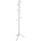 VASAGLE Cuier din lemn masiv, 8 carlige, ajustabil pe 3 inaltimi, design tip copac, 57x175 cm, alb Household NewTrend