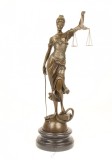 Justitia mare - statueta din bronz pe soclu din marmura XT-108, Religie