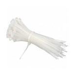 Set de 100 bucati soricei - coliere de plastic eMazing, dimensiune 100 mm x 3 mm, material poliamida, culoare alb