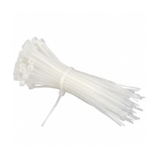 Set de 100 bucati soricei - coliere de plastic eMazing, dimensiune 100 mm x 3 mm, material poliamida, culoare alb