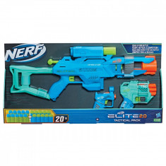 Blaster Nerf cu 20 sageti din spuma, Elite 2.0 Tactical Pack