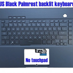 Carcasa cu tastatura palmrest Laptop Gaming, Asus, ROG Zephyrus M GU502G, GU502GV, GU502GU, GU502GW, 90NR02E1-R31UI0, iluminata, layout US