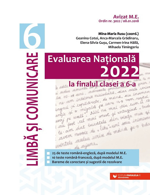 Evaluarea Nationala 2022 la finalul clasei a VI-a. Limba si comunicare - 25  de teste romana-engleza, 10 teste romana-franceza dupa modelul M.E. |  Okazii.ro