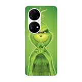 Husa compatibila cu Huawei P40 model The Grinch, Silicon, TPU, Viceversa, Transparent, Carcasa