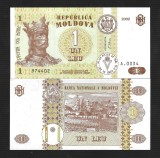 MOLDOVA 1 LEU 2002 [1] P - 8 e , UNC , necirculata