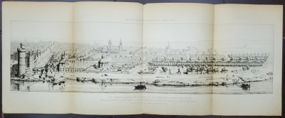 VUE PANORAMIQUE DU BOURG ET FAUBOURG SAINT - GERMAIN , GRAVURA de Ate . GUILLAUMOT PERE , SEC. XIX foto