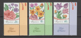 ROMANIA 2023 FLORILE IUBIRII Serie 3 timbre LP.2406 MNH**, Nestampilat