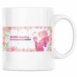 Cana alba personalizata &quot;Mama loading, viitoare mamica&quot;, INOVATIX&reg;. 330ml