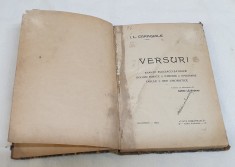 Carte veche de colectie anul 1922 - VERSURI - Ion Luca Caragiale foto