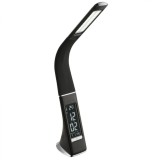 Lampa de birou, ceas cu alarma, brat flexibil, 5000K culoare comutabila, touch dimmer, max 340lm, 230V