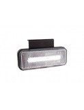 Lampa semnalizare led dreptunghiulara , alb 12-24V, Amio