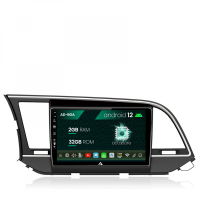 Navigatie Hyundai Elantra (2015-2018), Android 12, A-Octacore 2GB RAM + 32GB ROM, 9 Inch - AD-BGA9002+AD-BGRKIT180 foto