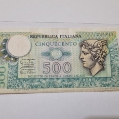 bancnota italia 500 L 1974