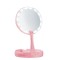 Oglinda Beyoutiful cu iluminare LED pe ambele fete, Roz,5 factor de marire,depozitare cosmetice,alimentare USB sau baterii AA, culoare roz