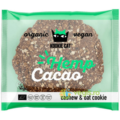 Fursec (Cookie) cu Seminte de Canepa si Cacao fara Gluten Ecologic/Bio 50g foto