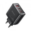 Incarcator Retea Cu Cablu USB-C Yesido YC144C, 65W, 3.25A, 1 x USB-A - 2 x USB-C, Negru, Universal