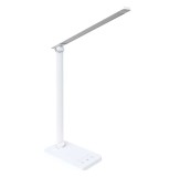 Lampa LED birou OSRAM PANAN Disk Fold, 6.5W, 255 lm, lumina alba(3000K - 6500K), dimabila, Touch control, temporizator 30 60minute,slot USB 5V 1A, Alb