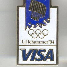 Insigna Olimpica Olimpiada - VISA - LILLEHAMMER 1994