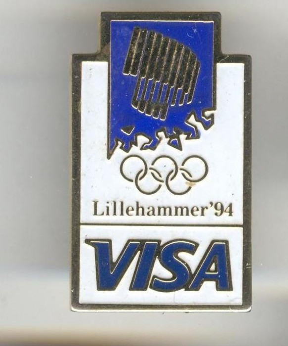 Insigna Olimpica Olimpiada - VISA - LILLEHAMMER 1994