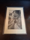 Carte postala , Tunel la Vad-Pestera ,alb negru - (necirculata)