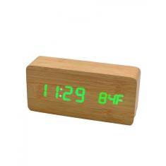 Ceas Digital Led Pentru Camera sau Birou - Aspect Lemn