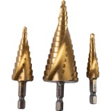 Set burghie conice in trepte 4-32 mm, 3 piese, Raider Power Tools