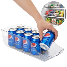 Cutii depozitare doze bauturi in frigider Koken, cutii alimentare 34,5x14,5x9cm, Multifunctionale si usor de curatat, organizare frigider, bucatarie,