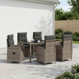Cumpara ieftin Set dining pentru exterior 7 buc. Gri deschis si gri inchis