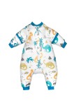 Saci de bebeluși de iarnă din bumbac cu m&acirc;neci detașabile &ndash; Dinosaur multicolor