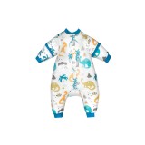 Saci de bebeluși de iarnă din bumbac cu m&acirc;neci detașabile &ndash; Dinosaur multicolor