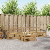 vidaXL Set de canapele de exterior 5 pcs Alb Lemn Solid de Acacia 3390014