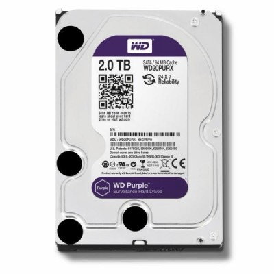 HDD Western Digital Surveillance Purple intern 2TB WD20PURX SafetyGuard Surveillance foto