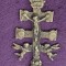 CUCIFIX FECIOARA MARIA,BRONZ SPANIOL,sec.XVII,Cruce Masiv antica-cruce de Moaste
