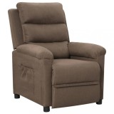 VidaXL Fotoliu rabatabil, gri taupe, material textil