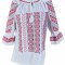 Bluza tip ie dama R24, alb alpin/rosu bordo , marimea M