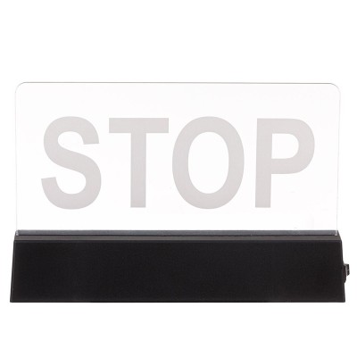 Panou LED luminos, Rosu cu inscriptie &amp;quot;stop&amp;quot; foto