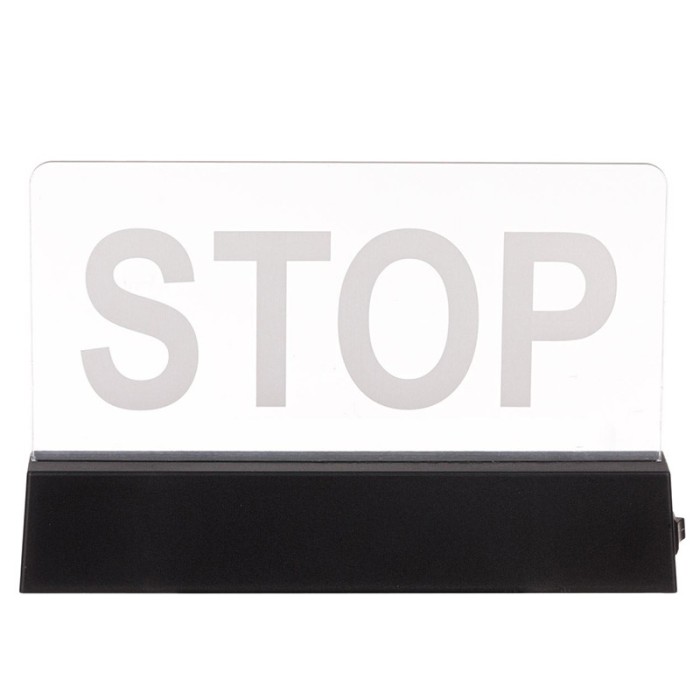 Panou LED luminos, Rosu cu inscriptie &quot;stop&quot;