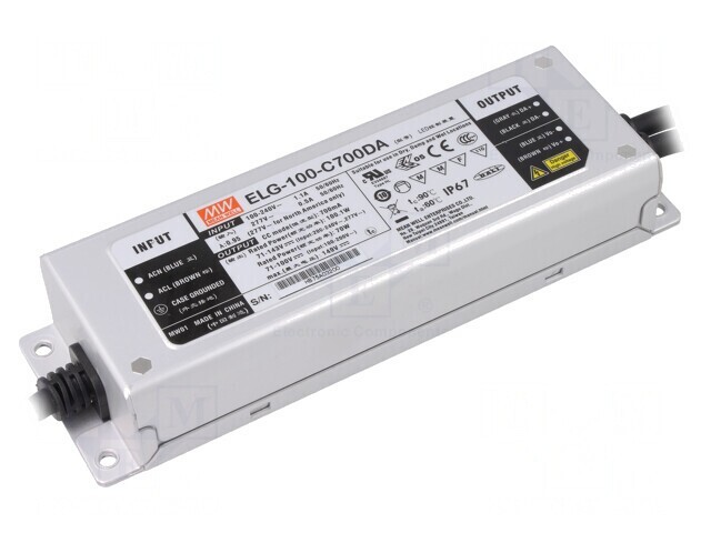 Alimentator LED DALI 100W 71-143VDC