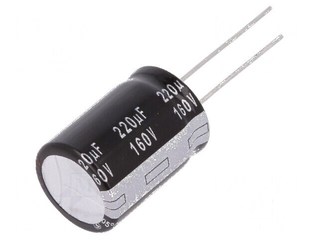 Condensator electrolitic THT 220uF 160VDC &Oslash;18x25mm &plusmn;20%
