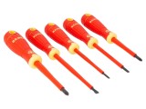 Kit Șurubelnițe Izolate BahcoFit 5 Bucăți