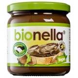 Crema tartinabila vegana de alune cu ciocolata Bionella Rapunzel, eco, 400g (estimare) - gust intens, bio, fara lactoza