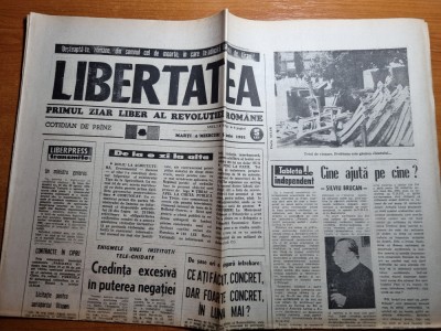 ziarul libertatea 4-5 iunie 1991-art silviu brucan foto