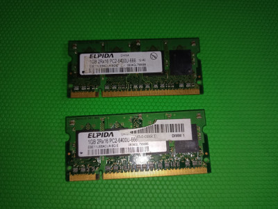 Memorie laptop DDR2 1Gb 800Mhz PC2-6400U Elpida foto