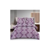 Cumpara ieftin Lenjerie de Pat Finet Jacquard cu Elastic, pentru Pat Dublu, 6 Piese, Mov - SIPR-T3-05