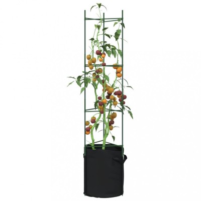 vidaXL Suport pentru roșii cu saci de plante 6 buc., 154 cm oțel și PP 3281490 foto