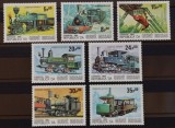 BC251, Guinea-Bissau 1984, set serie+colita trenuri