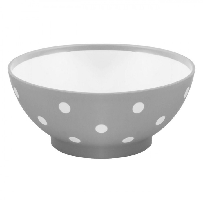 Bol Plastic, Rotund, Buline Gri, Capacitate 1.5L, Potrivit Pentru Mașina de Spălat Vase și Cuptorul cu Microunde