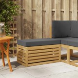 vidaXL Bancă de exterior Alb 80 x 43 x 45 cm Lemn Solid de Acacia 901688