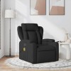 VidaXL Fotoliu de masaj rabatabil, negru, material textil