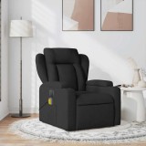 VidaXL Fotoliu de masaj rabatabil, negru, material textil